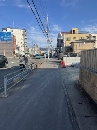 梅津段町　建築条件無し土地　