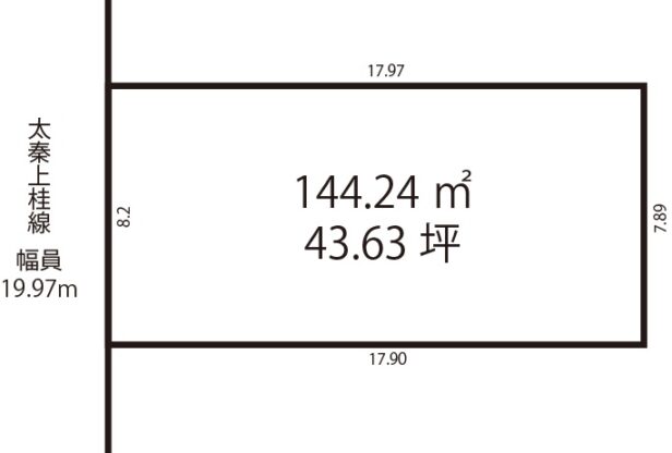 梅津段町　建築条件無し土地　